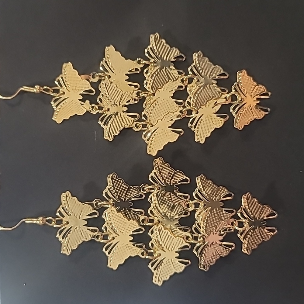Gold Butterfly Earrings